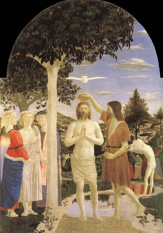 Piero della Francesca Christ-s baptism Norge oil painting art